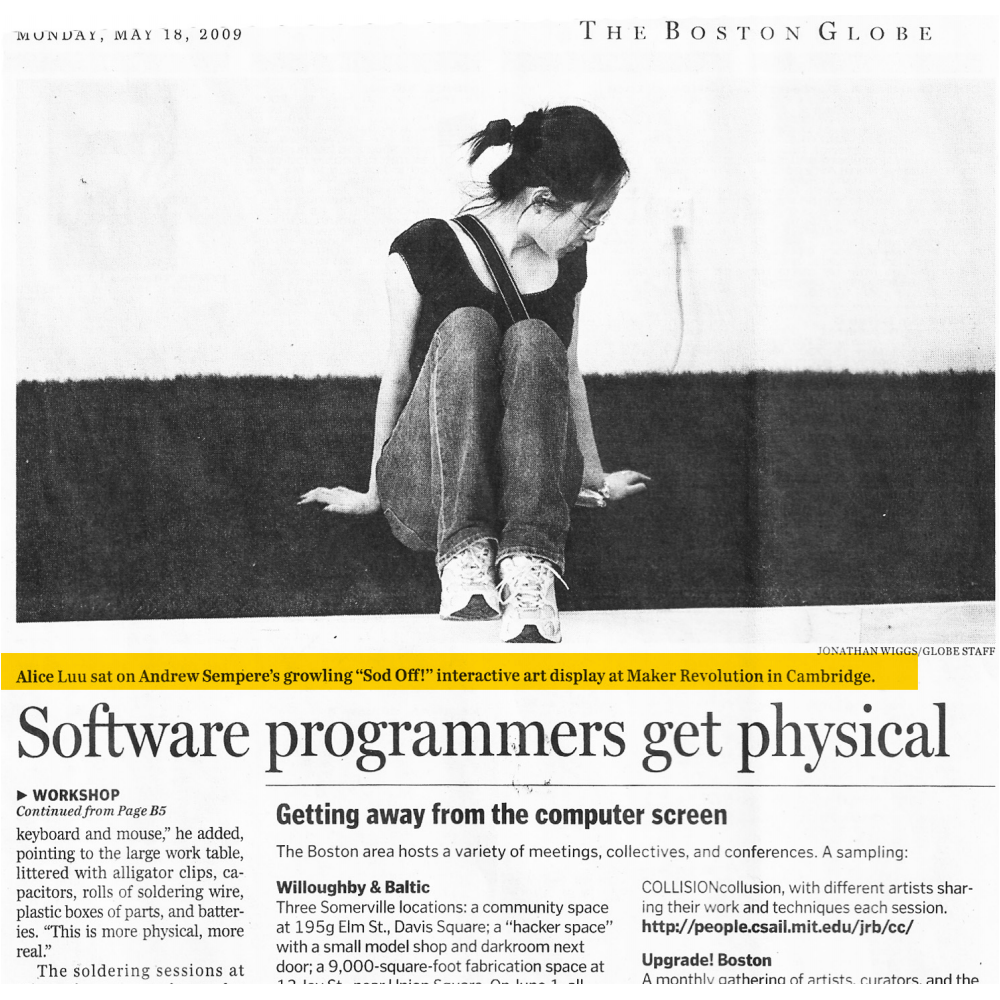 Boston Globe: Software Programmers Get Physical